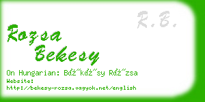 rozsa bekesy business card